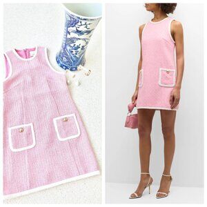 NWT$395 CINQ A SEPT New Arrivals * AUDEN Contrast Tweed Sleveless Minidress Sz4